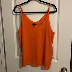 Shinestar Camisole Spaghetti Straps V neck Orange Size L
